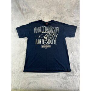 Harley Davidson Shirt Men's Medium Blue Ride it like You Stole it Tshirt